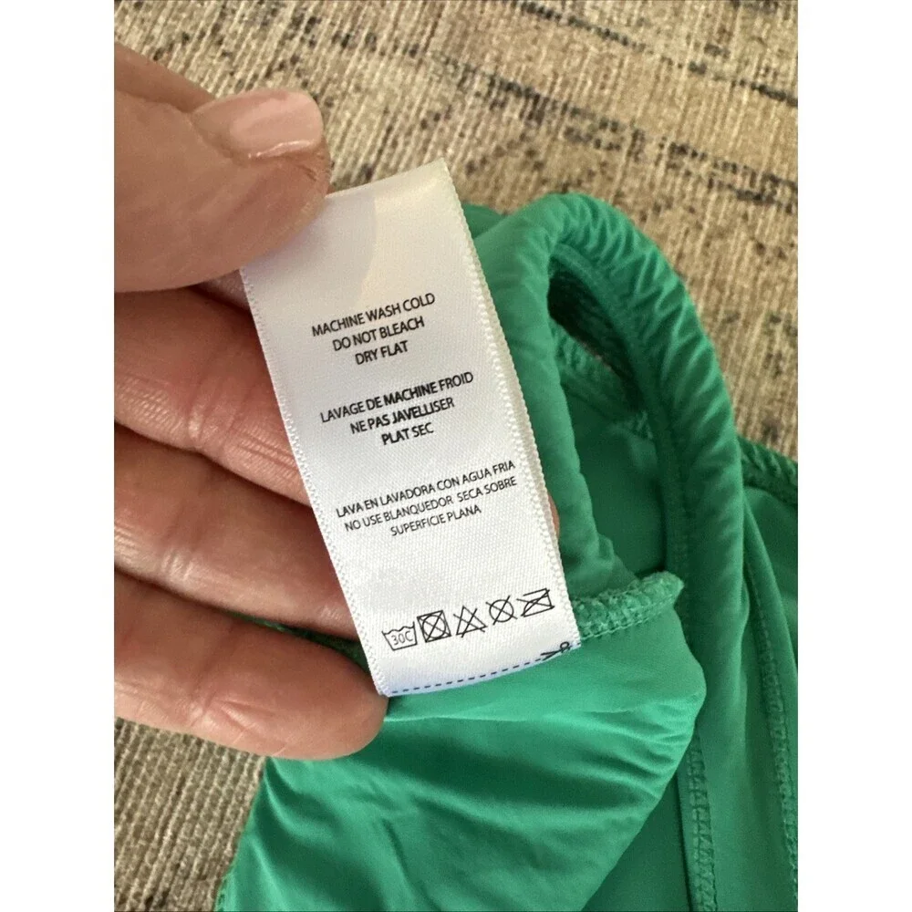 EUC Good American Always Fit One Piece Swimsuit Jade Green L/XL BB4